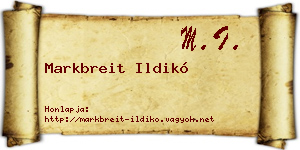 Markbreit Ildikó névjegykártya